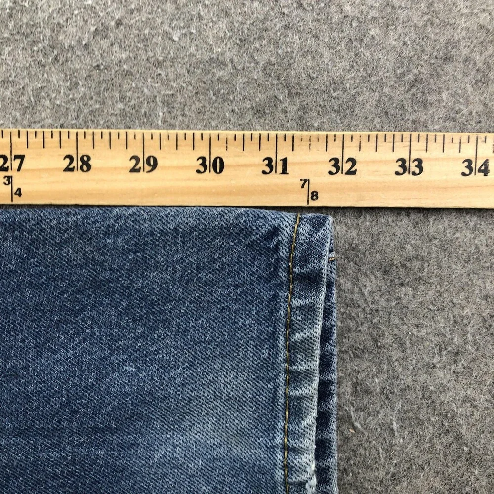 Vintage Levis 517 Jeans Mens 36x30 Slim Bootcut Denim Distressed Whiskered